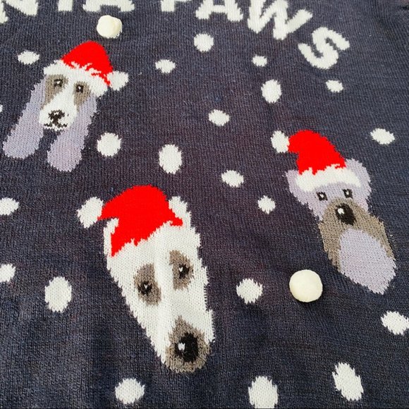NEW H&M SANTA PAWS Holiday Christmas Sweater Men's Sz S / Womens Sz M - Picture 3 of 11